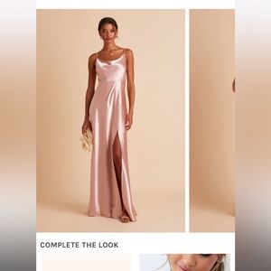 Brand New Never work BirdyGrey rose gold satin Bridesmaid dress with tags Size M